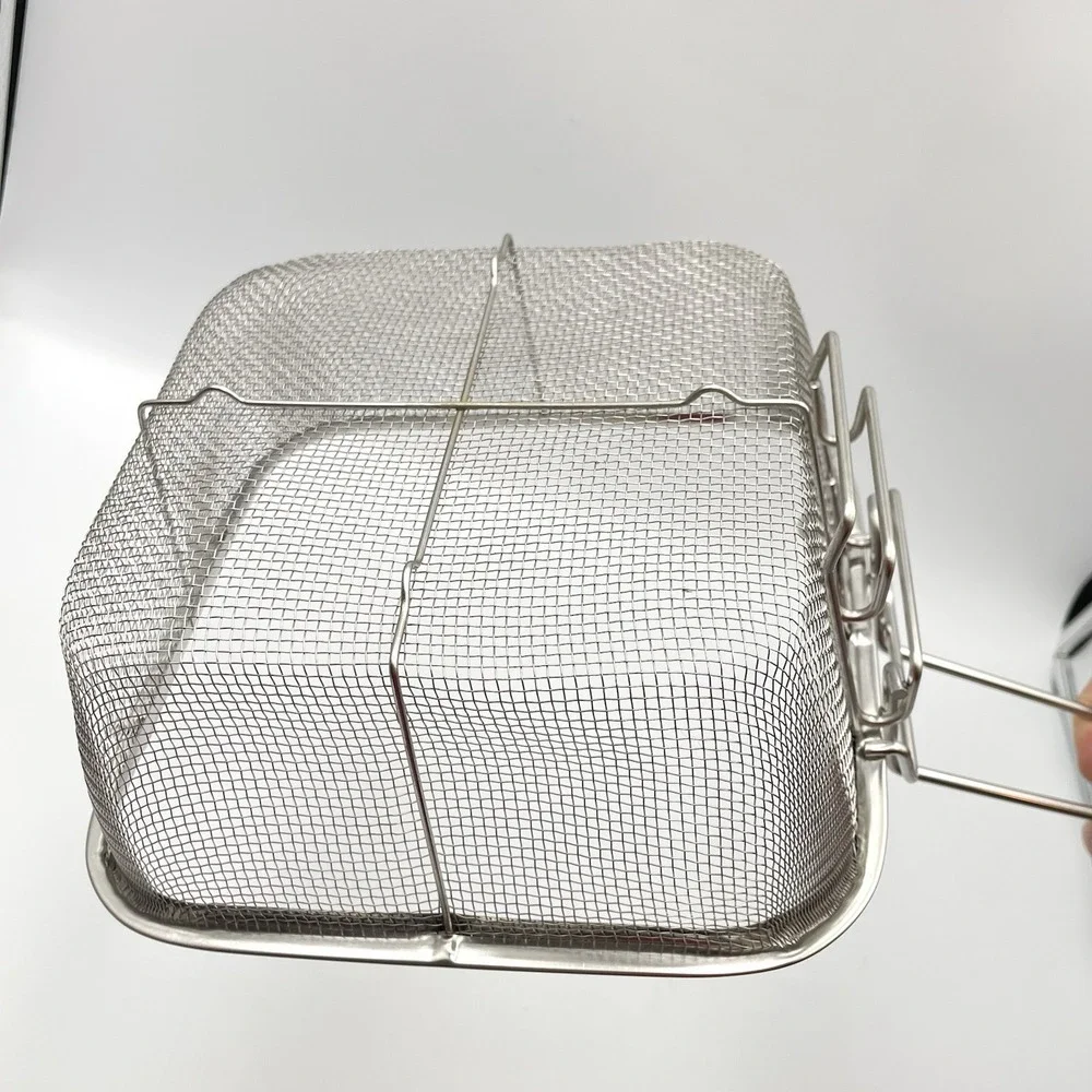 Genuine Copper Chef 8x8 Fry Basket W/ Handle Replacement Fits 9.5